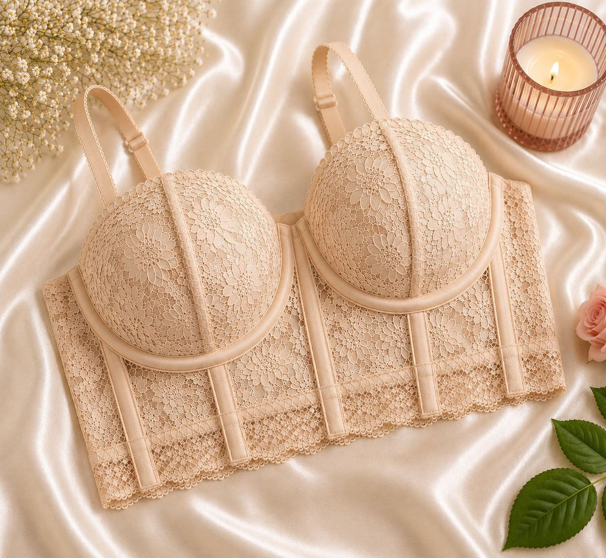Floral Lace Bra Set