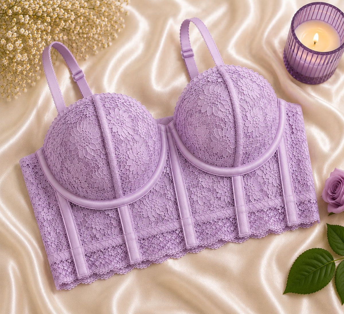 Floral Lace Bra Set