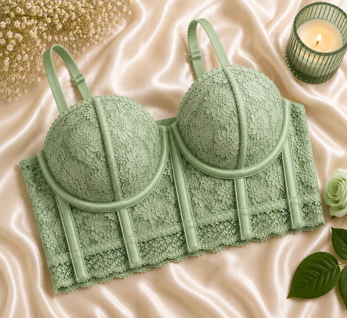 Floral Lace Bra Set