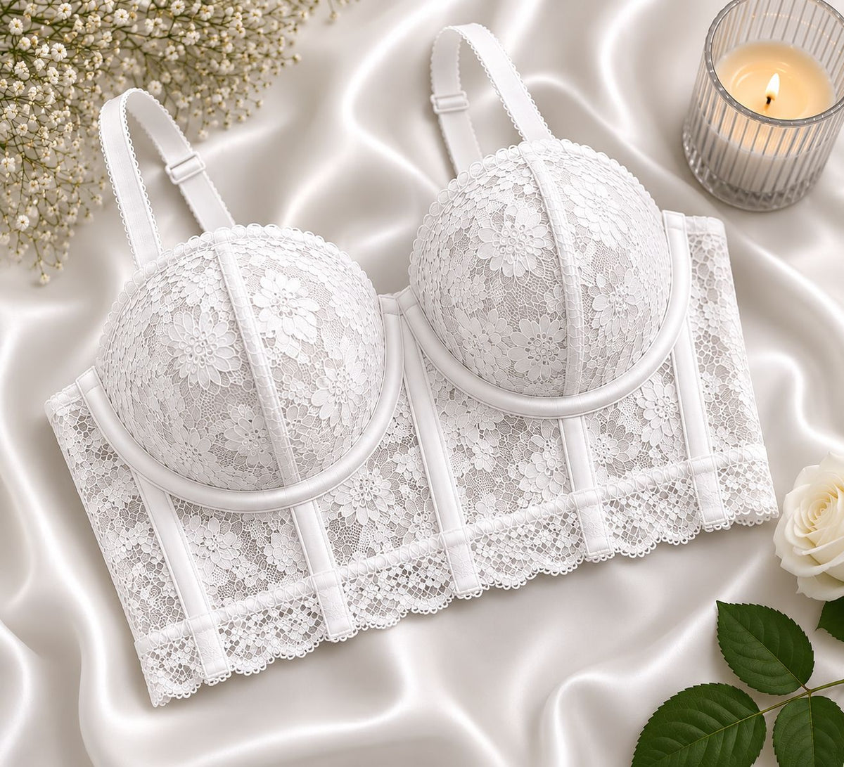 Floral Lace Bra Set