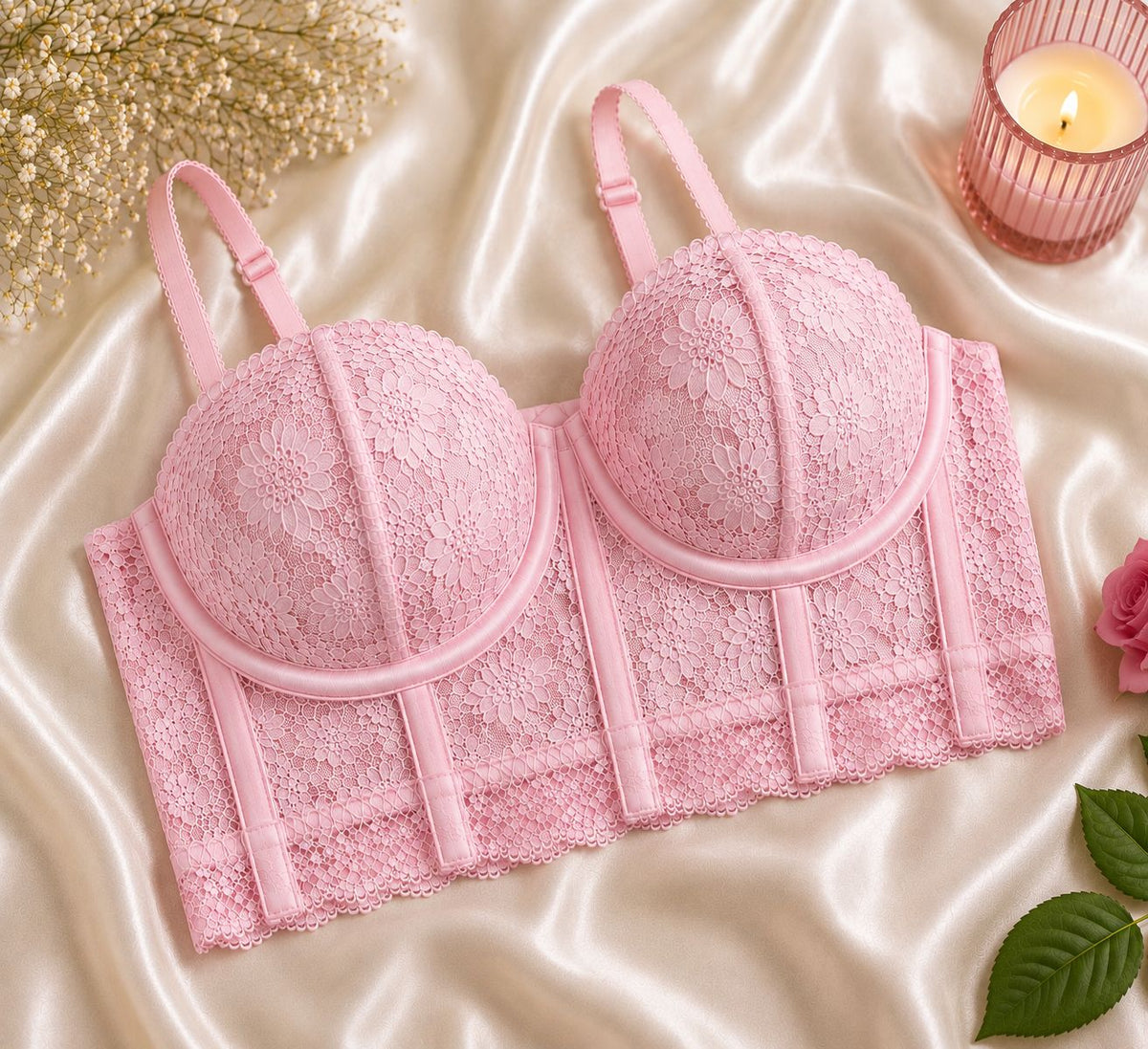 Floral Lace Bra Set